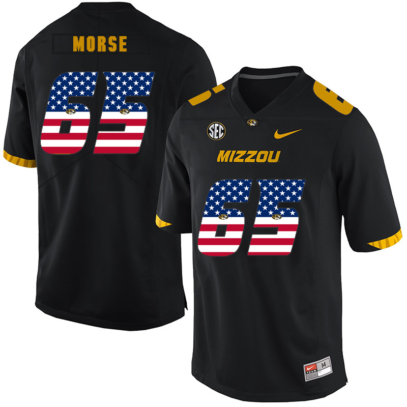 Missouri Tigers 65 Mitch Morse Black USA Flag Nike College Football Jersey