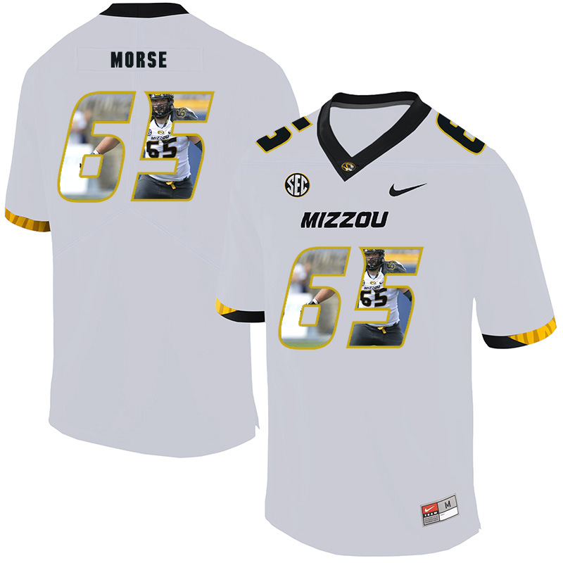 Missouri Tigers 65 Mitch Morse White Nike Fashion College Football Jersey