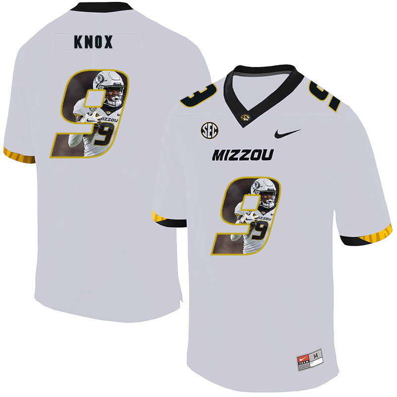Missouri Tigers 9 Jalen Knox White Nike Fashion College Football Jersey - Click Image to Close