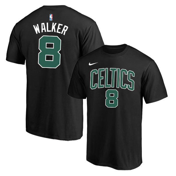 Boston Celtics 8 Kemba Walker Black Nike T-Shirt