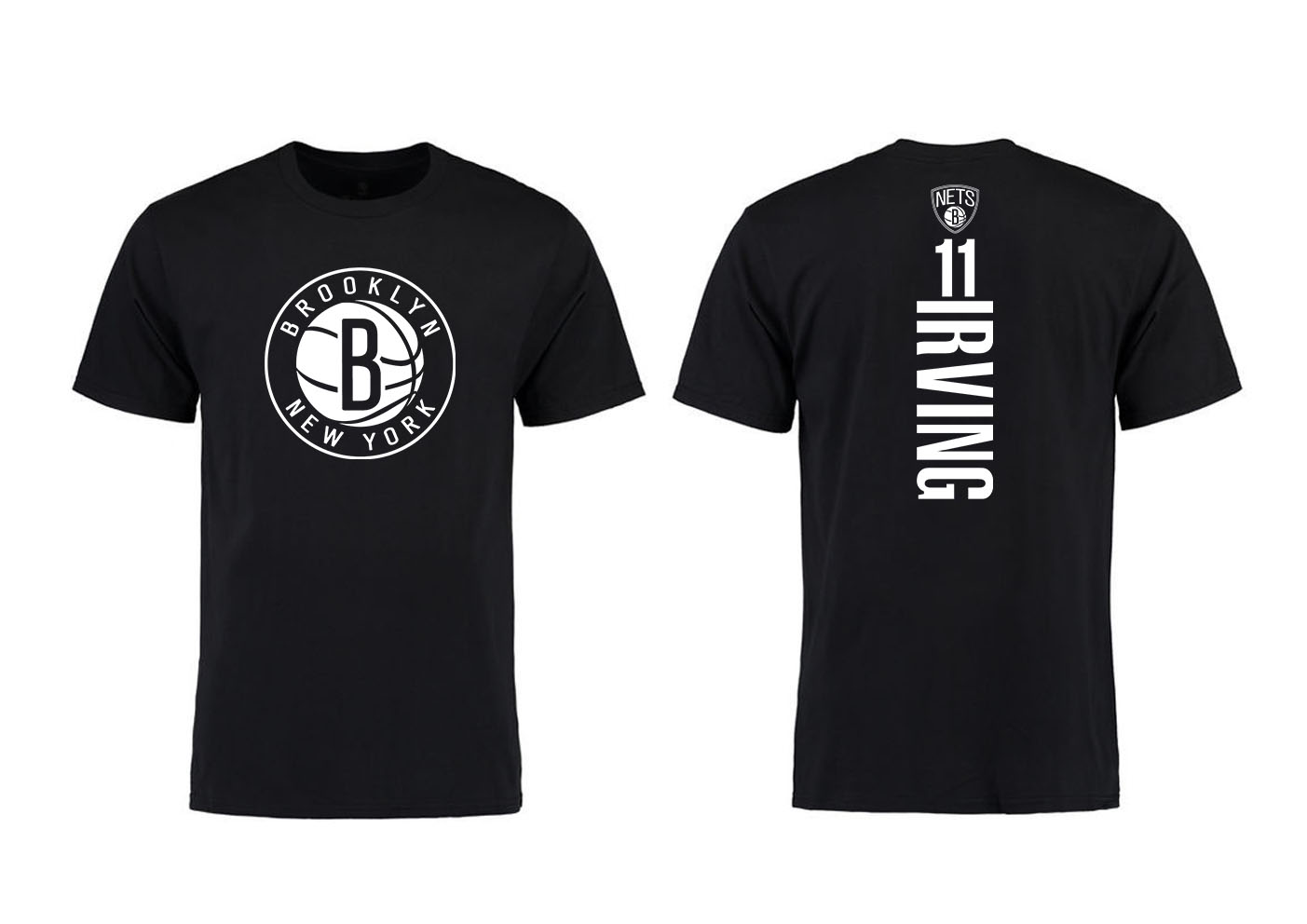 Brooklyn Nets 11 Kyrie Irving Black T-Shirts