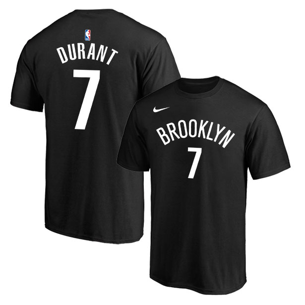 Brooklyn Nets 7 Kevin Durant Black Nike T-Shirt - Click Image to Close