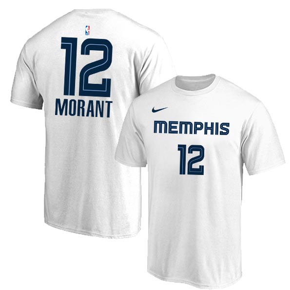 Memphis Grizzlies 12 Ja Morant White Nike T-Shirt
