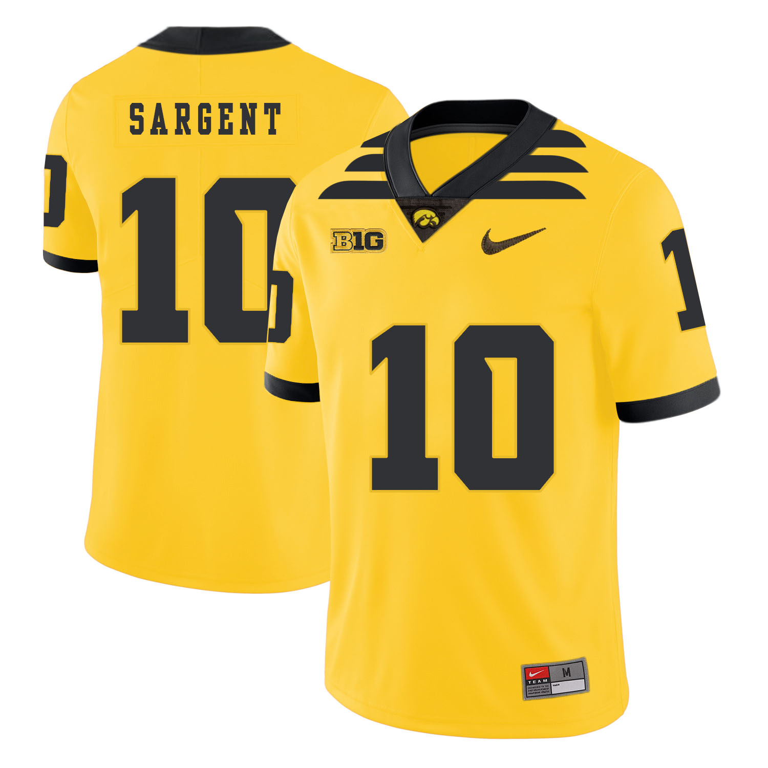 Iowa Hawkeyes 10 Mekhi Sargent Yellow College Football Jersey - Click Image to Close
