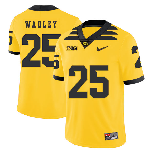 Iowa Hawkeyes 25 Akrum Wadley Yellow College Football Jersey