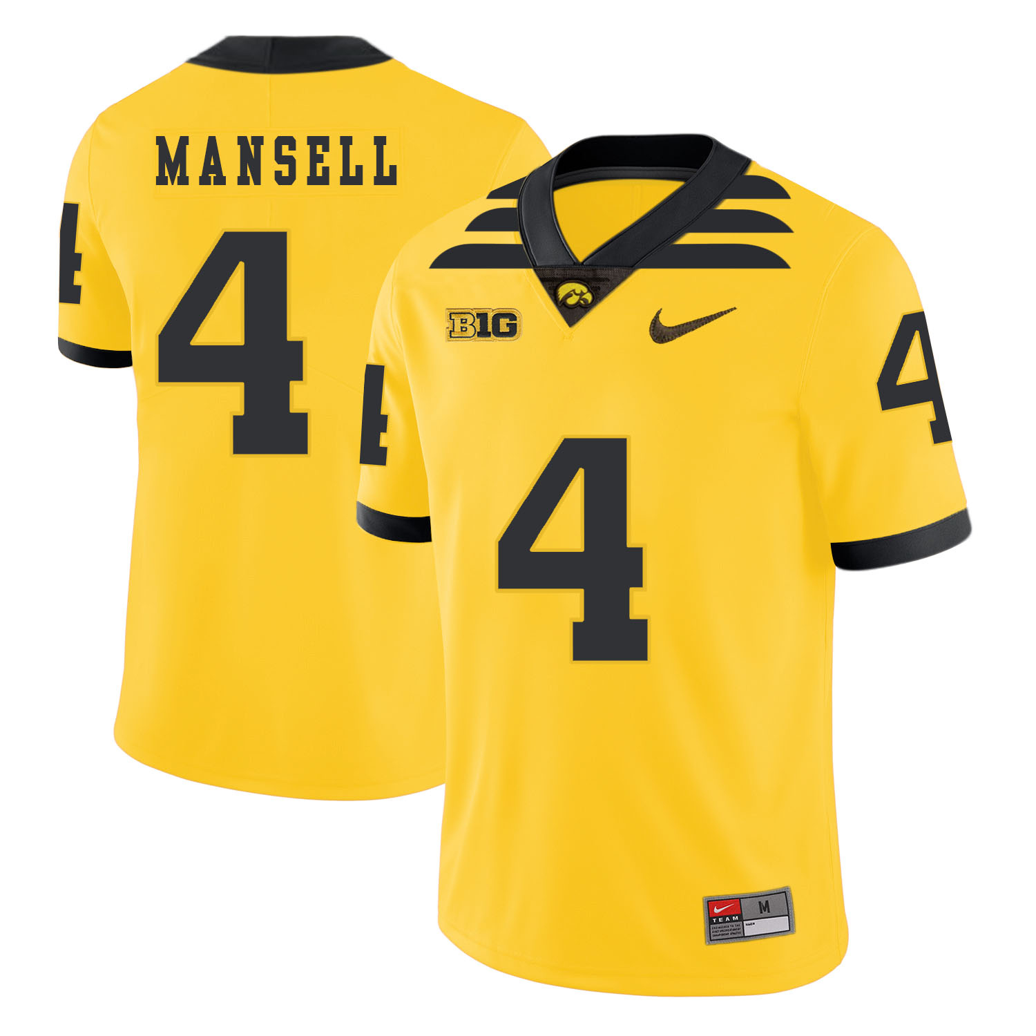 Iowa Hawkeyes 4 Peyton Mansell Yellow College Football Jersey
