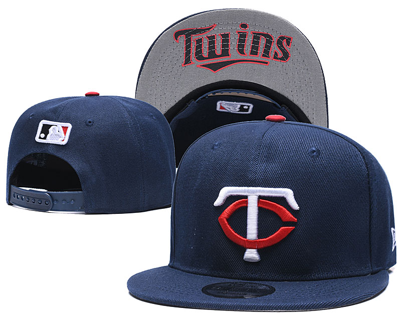 Twins Team Logo Navy Adjustable Hat GS