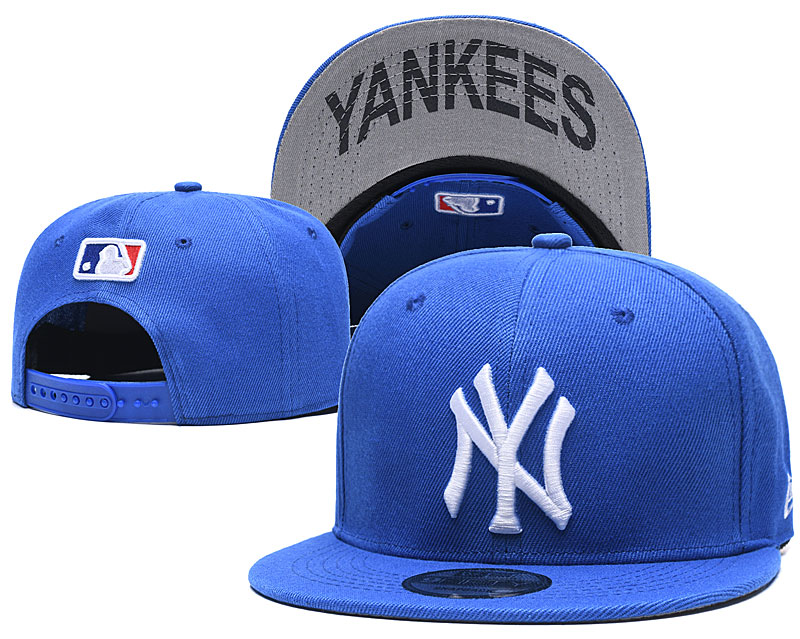 Yankees Team Logo Royal Adjustable Hat GS