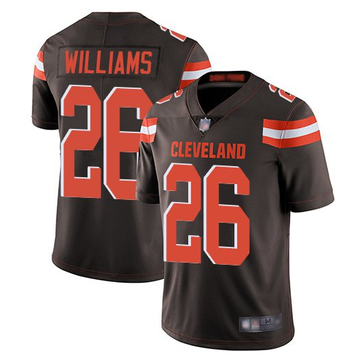 Nike Browns 26 Greedy Williams Brown Vapor Untouchable Limited Jersey - Click Image to Close