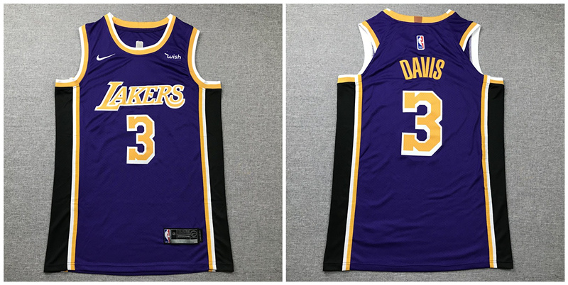 Lakers 3 Anthony Davis Purple Nike Authentic Jersey