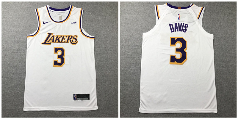 Lakers 3 Anthony Davis White Nike Authentic Jersey