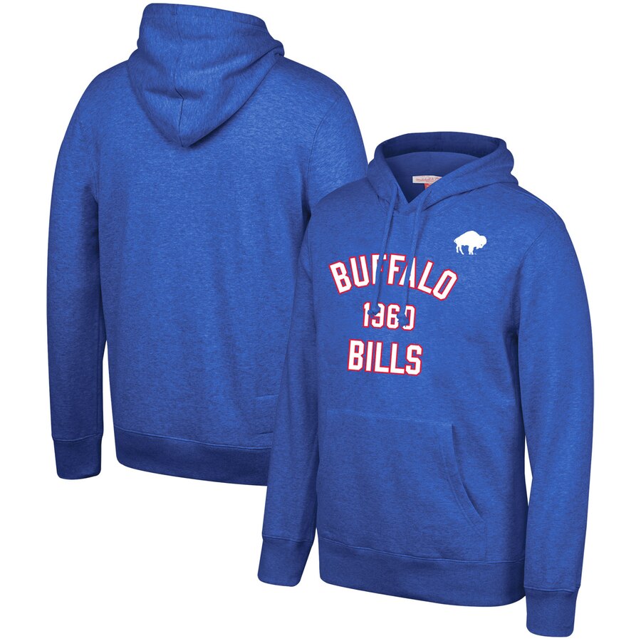 Buffalo Bills Mitchell & Ness Team History Pullover Hoodie Blue