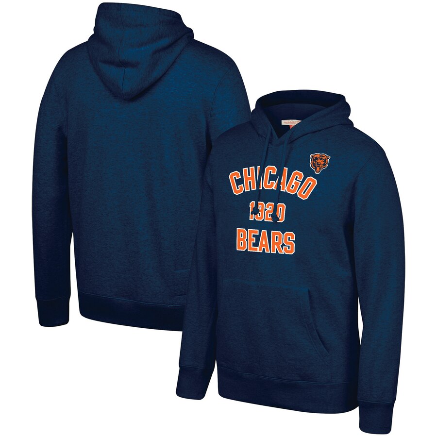 Chicago Bears Mitchell & Ness Team History Pullover Hoodie Navy
