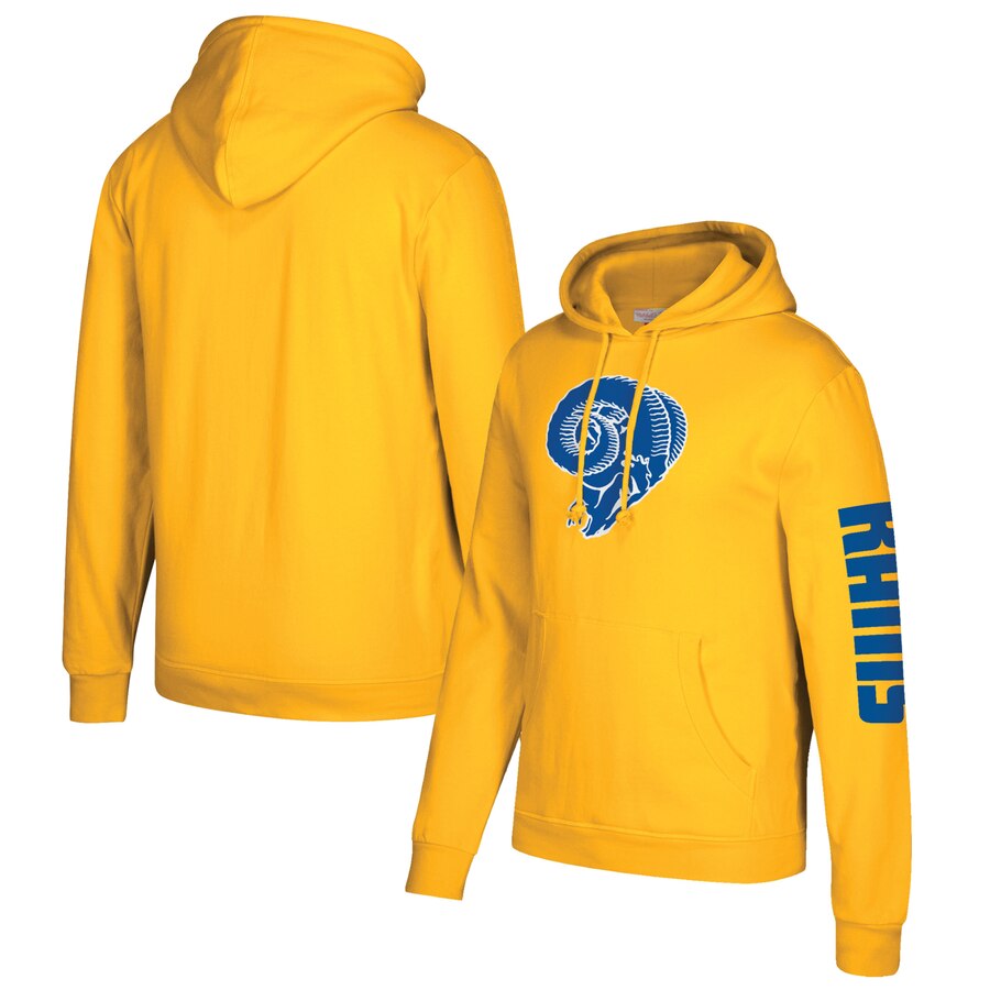 Los Angeles Rams Mitchell & Ness Classic Team Pullover Hoodie Gold