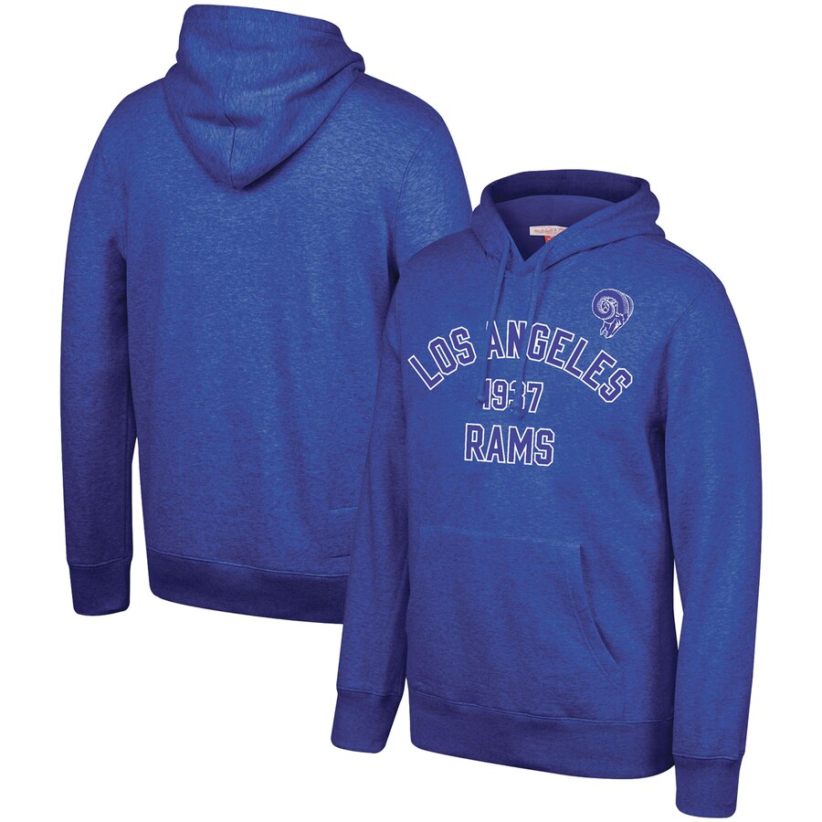 Los Angeles Rams Mitchell & Ness Team History Pullover Hoodie Blue