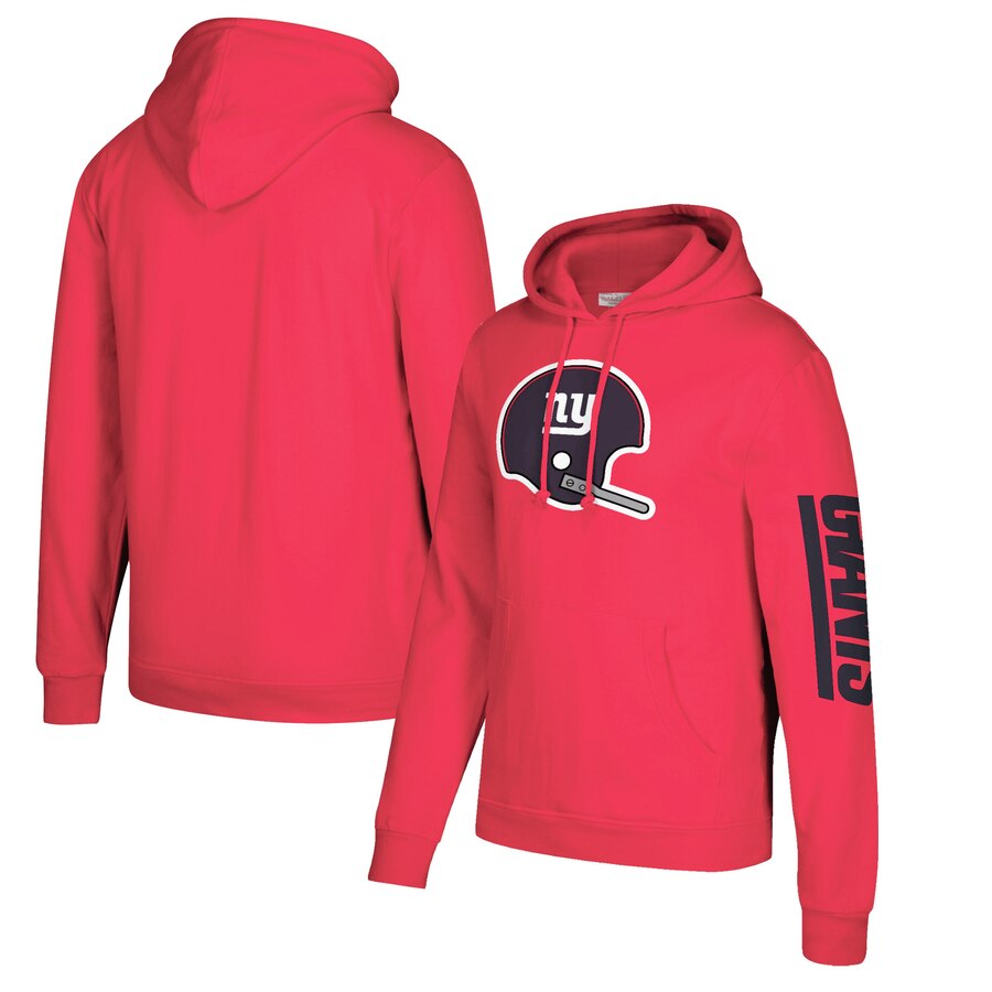 New York Giants Mitchell & Ness Classic Team Pullover Hoodie Red