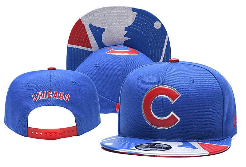 Cubs Team Logo Blue Adjustable Hat YD - Click Image to Close