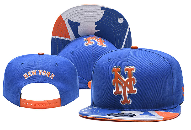 Mets Team Logo Blue Adjustable Hat YD - Click Image to Close