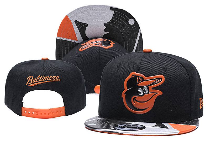 Orioles Team Logo Black Adjustable Hat YD