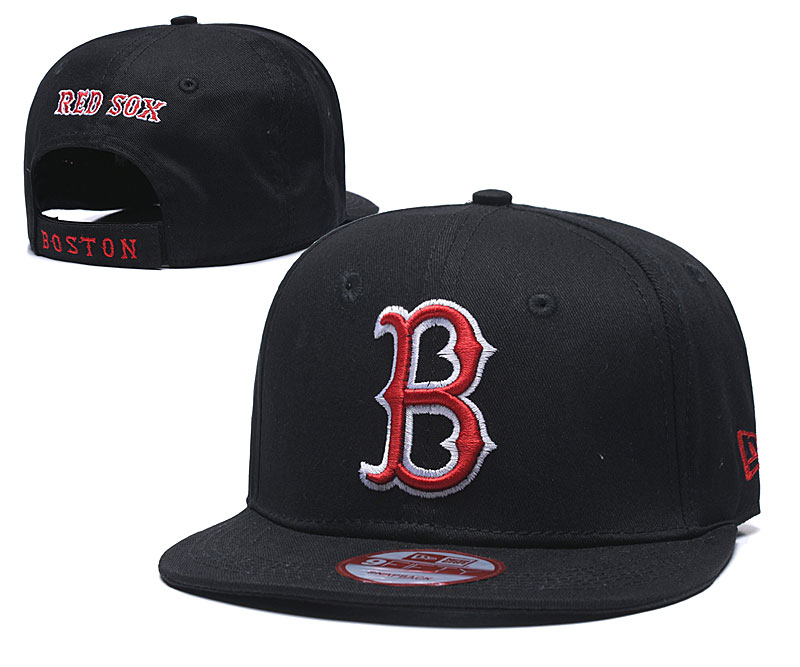 Red Sox Team Logo Black Adjustable Hat TX - Click Image to Close