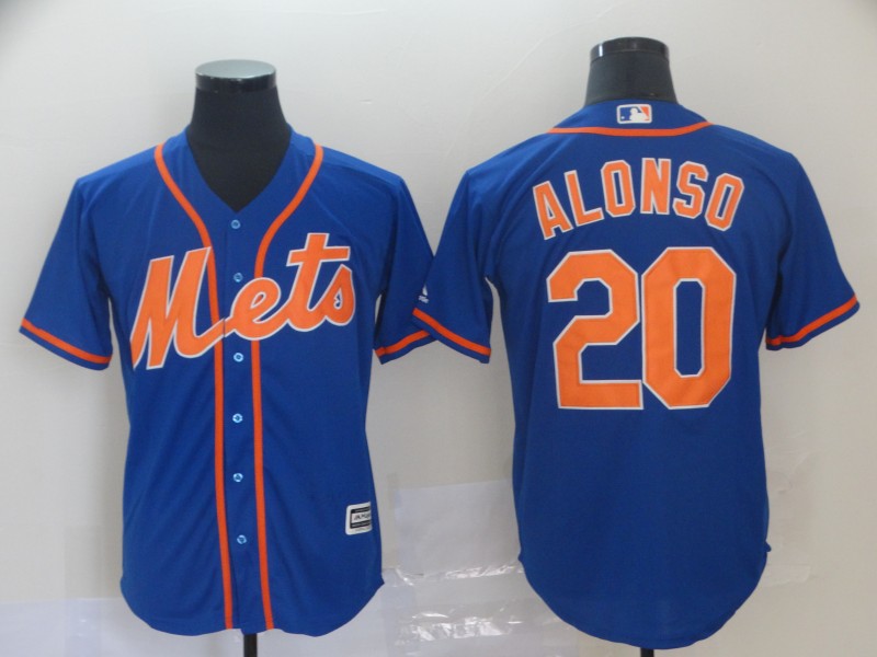 Mets 20 Pete Alonso Royal Cool Base Jersey - Click Image to Close