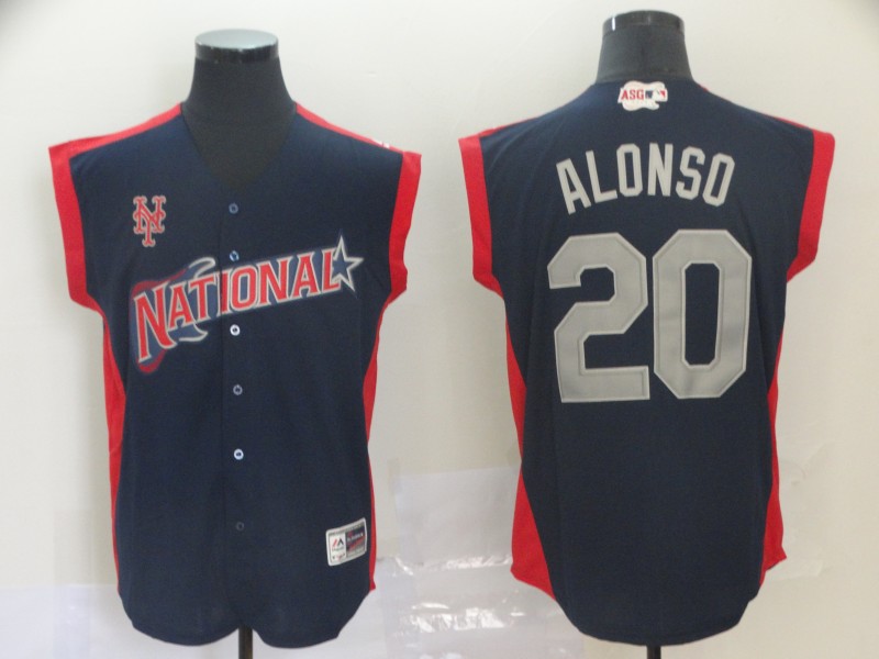 National League 20 Pete Alonso Navy 2019 MLB All-Star Game Player Jersey