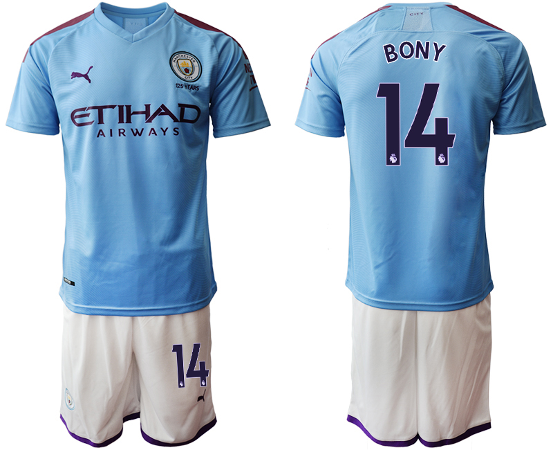 2019-20 Manchester City 14 BONY Home Soccer Jersey