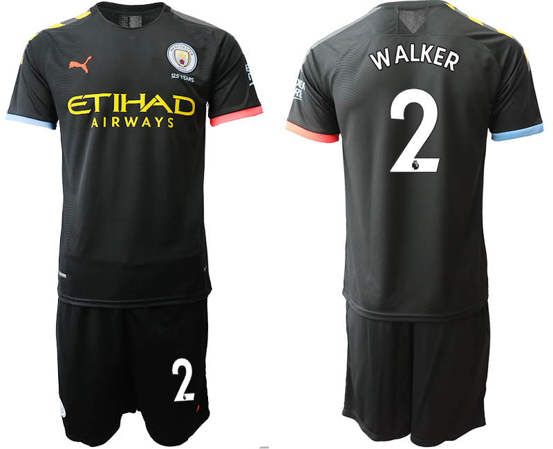 2019-20 Manchester City 2 WALKER Away Soccer Jersey - Click Image to Close