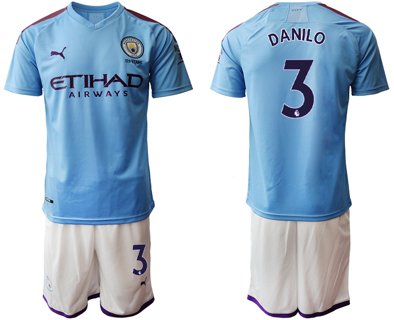 2019-20 Manchester City 3 DANILO Home Soccer Jersey