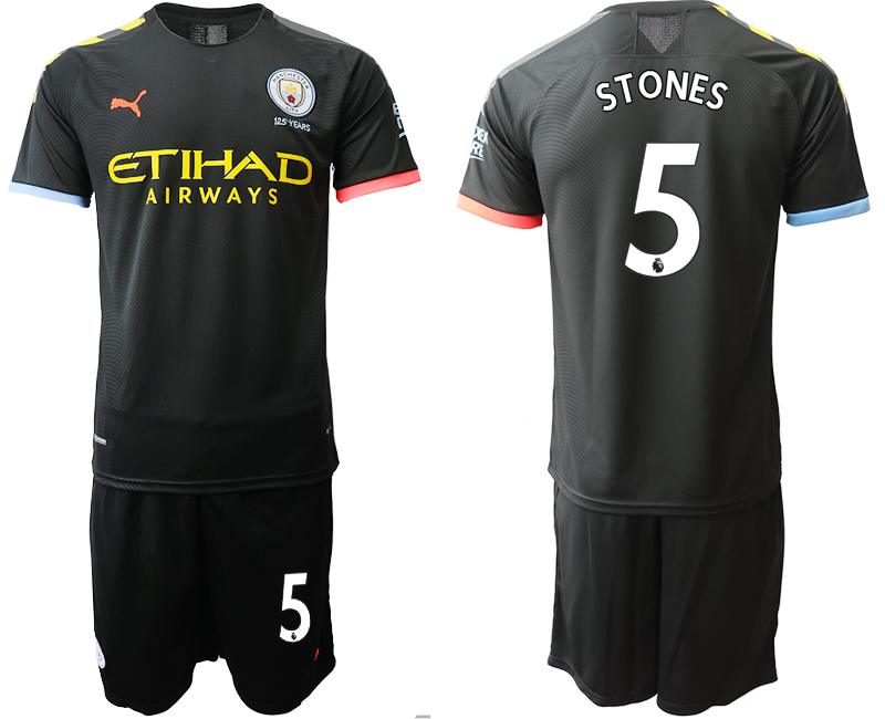 2019-20 Manchester City 5 STONES Away Soccer Jersey