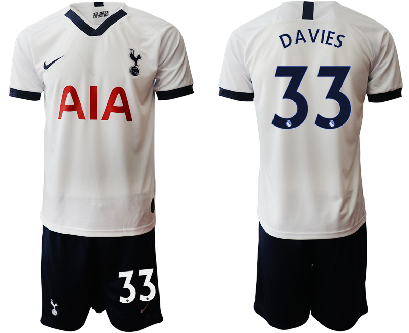 2019-20 Tottenham Hotspur 33 DAVIES Home Soccer Jersey