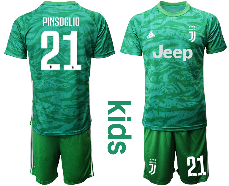 2019-20 Juventus 21 PINSOGLIO Green Youth Goalkeeper Soccer Jersey - Click Image to Close