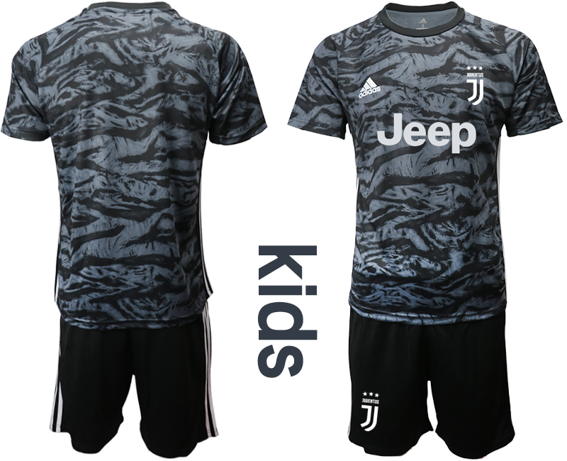 2019-20 Juventus Black Youth Goalkeeper Soccer Jersey - Click Image to Close