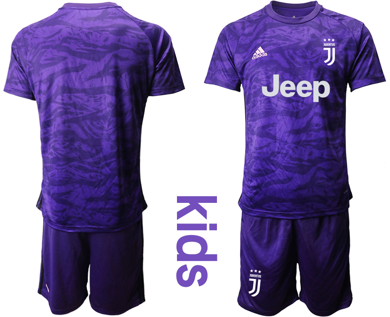 2019-20 Juventus Purple Youth Goalkeeper Soccer Jersey - Click Image to Close