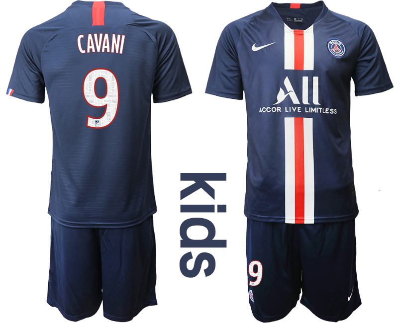2019-20 Paris Saint-Germain 9 CAVANI Home Youth Soccer Jersey