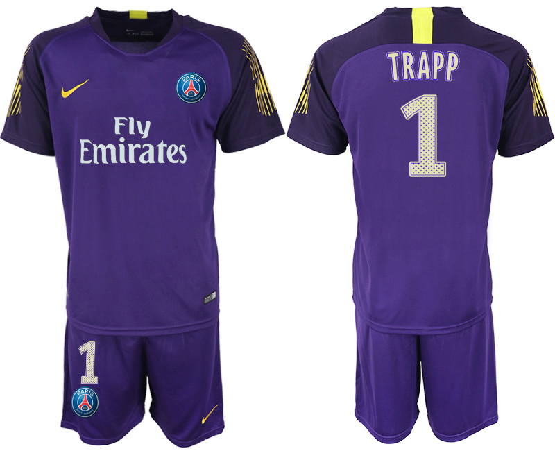 2019-20 Paris Saint-Germain 1 TRAPP Purple Goalkeeper Soccer Jersey