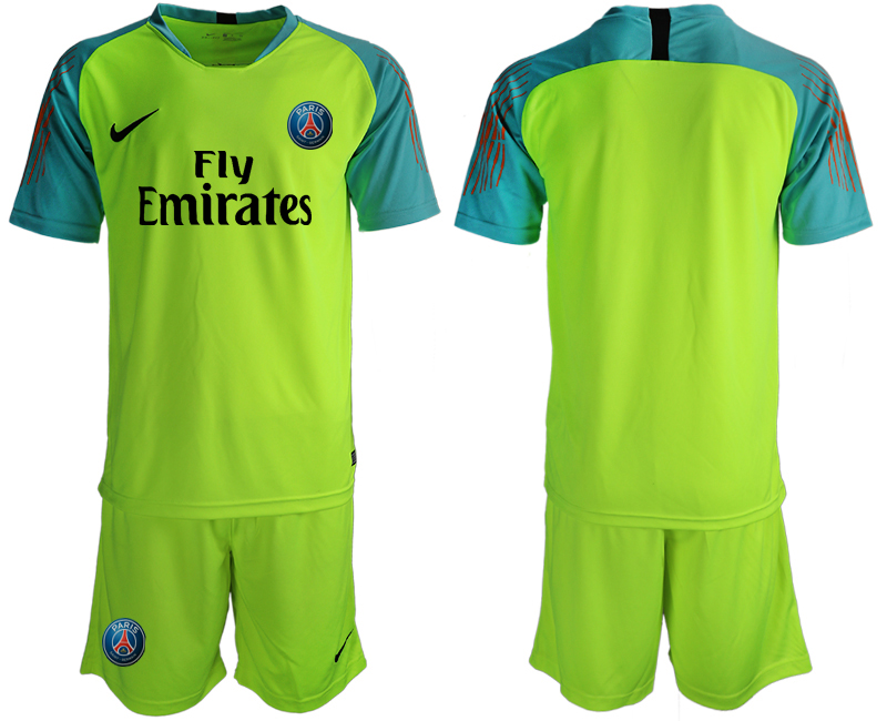 2019-20 Paris Saint-Germain Fluorescent Green Goalkeeper Soccer Jersey