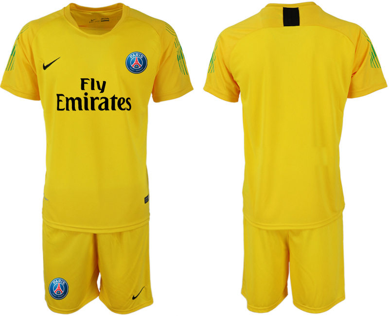 2019-20 Paris Saint-Germain Yellow Goalkeeper Soccer Jersey