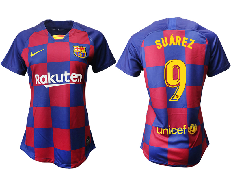 2019-20 Barcelona 9 SUAREZ Home Women Soccer Jersey