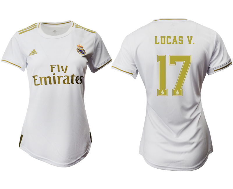 2019-20 Real Madrid 17 LUCAS V. Home Women Soccer Jersey