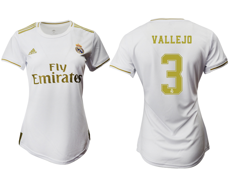 2019-20 Real Madrid 3 VALLEJO Home Women Soccer Jersey