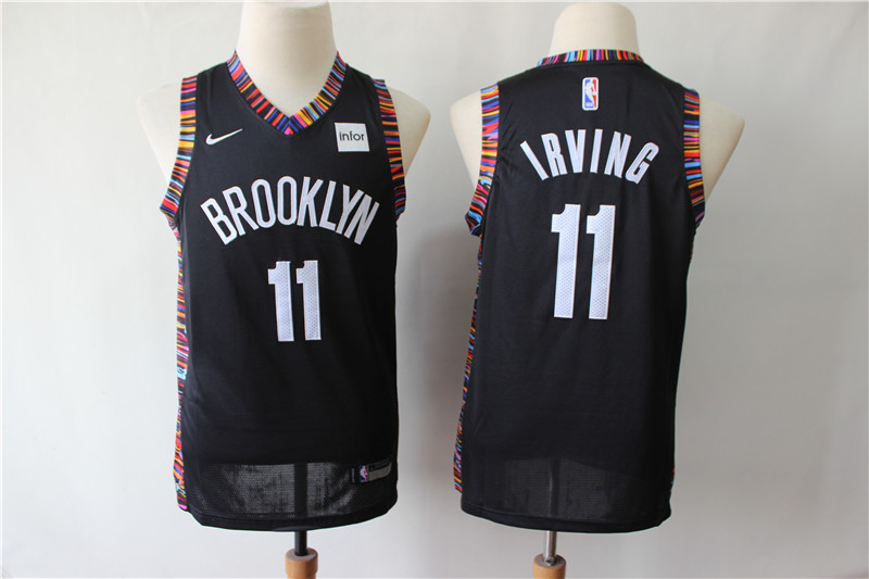 Nets 11 Kyrie Irving Black Youth City Edition Nike Swingman Jersey