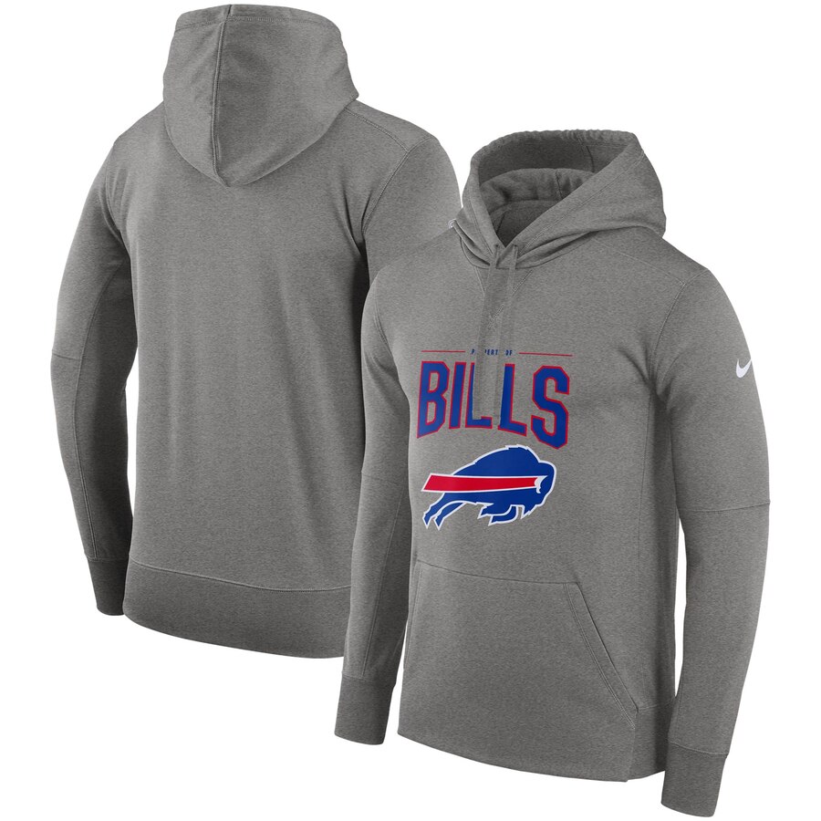 Buffalo Bills Nike Sideline Property of Performance Pullover Hoodie Gray