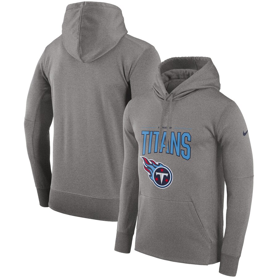 Tennessee Titans Nike Sideline Property of Performance Pullover Hoodie Gray