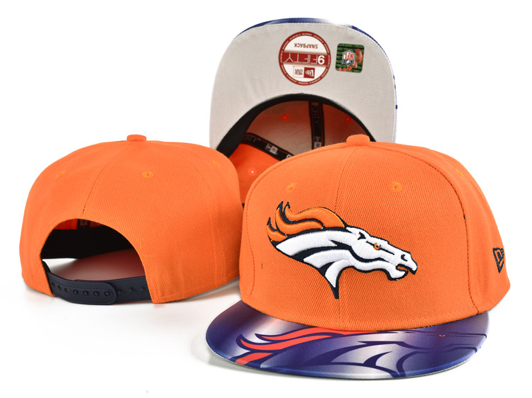 Broncos Team Logo Orange Adjustable Hat SF