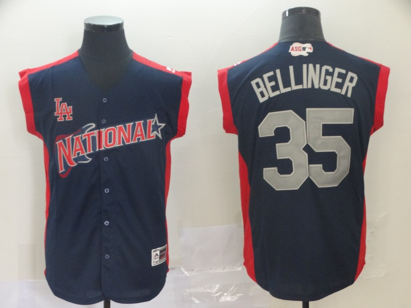 National League 35 Cody Bellinger Navy 2019 MLB All-Star Game Workout Player Jersey