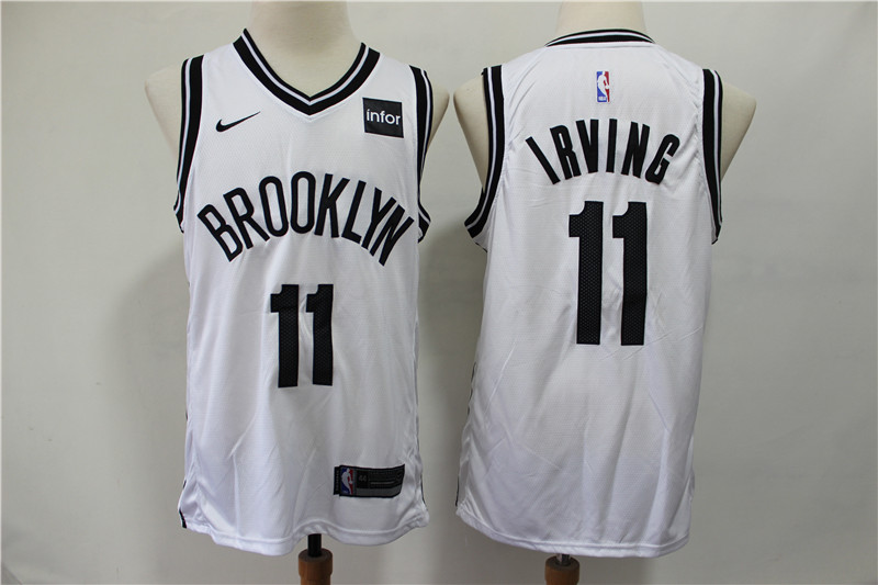 Nets 11 Kyrie Irving White Nike Swingman Jersey