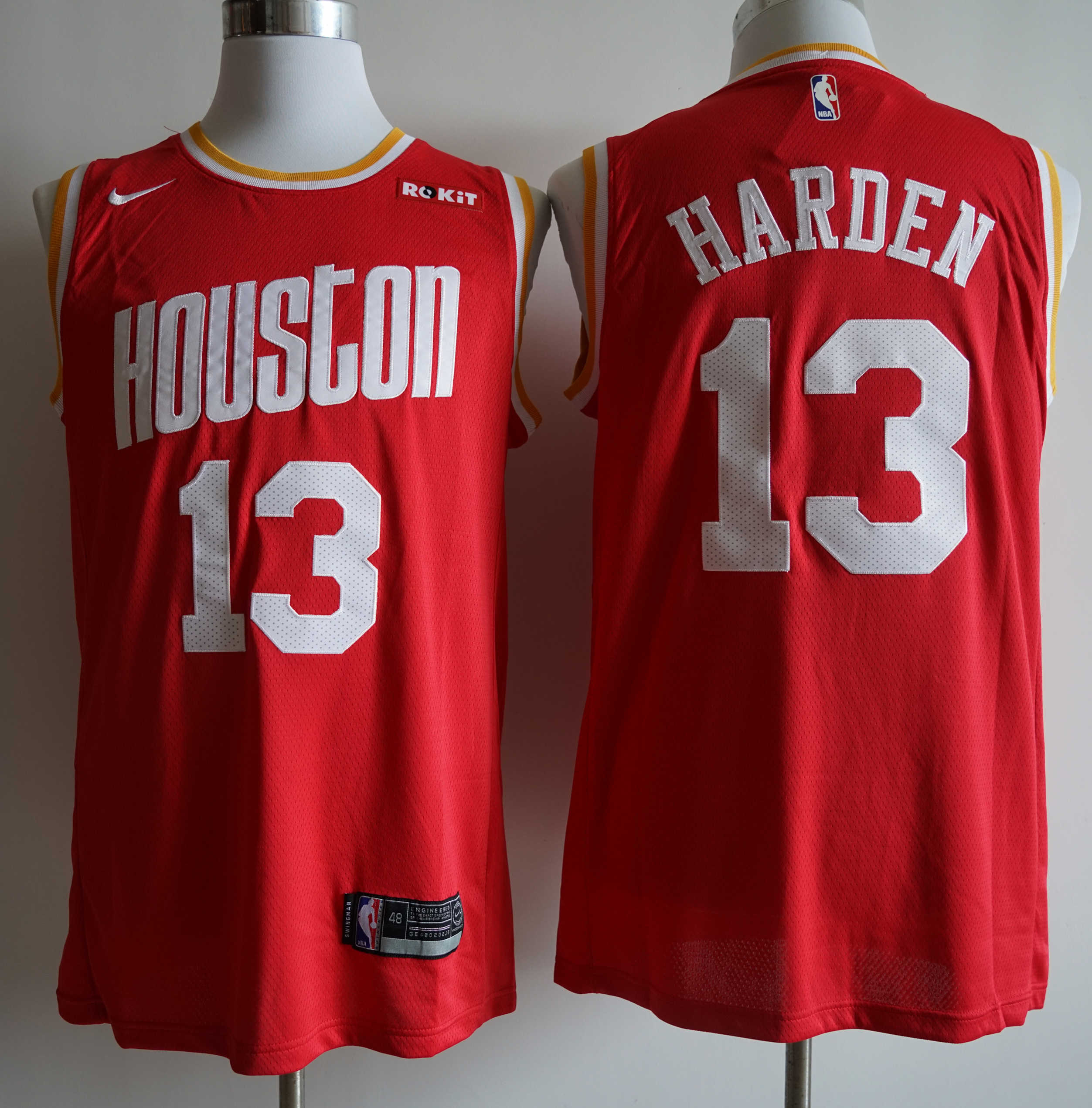 Rockets 13 James Harden Red Nike Retro Swingman Jersey