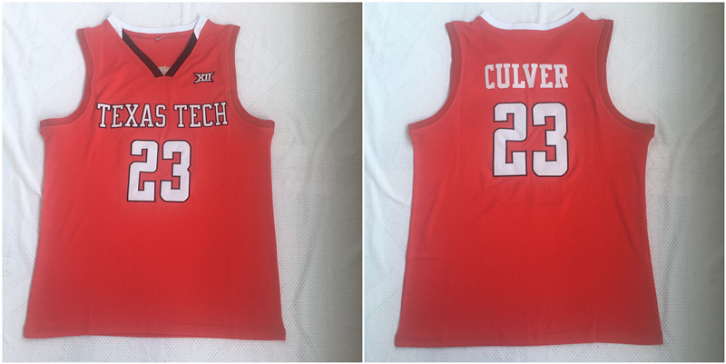 Texas Tech Red Raiders 23 Jarrett Culver Red College Basketball Jersey