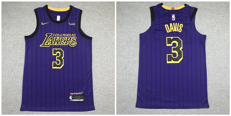 Lakers 3 Anthony Davis Purple Nike Authentic Jersey